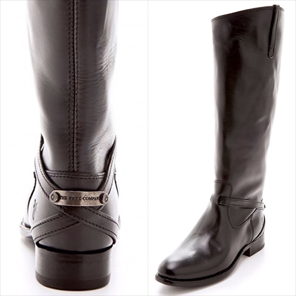 Frye Lindsay Vintage Plate Leather Knee-High Boot - Picture 2 of 16